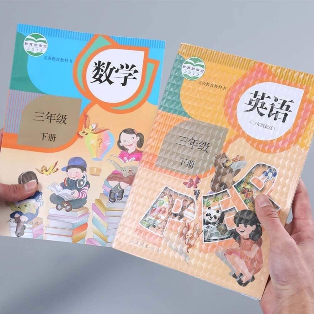 Transparent Book Cover Stickers [30 Pcs- 3 Different Sizes -10 Each]