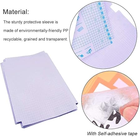 Transparent Book Cover Stickers [30 Pcs- 3 Different Sizes -10 Each]