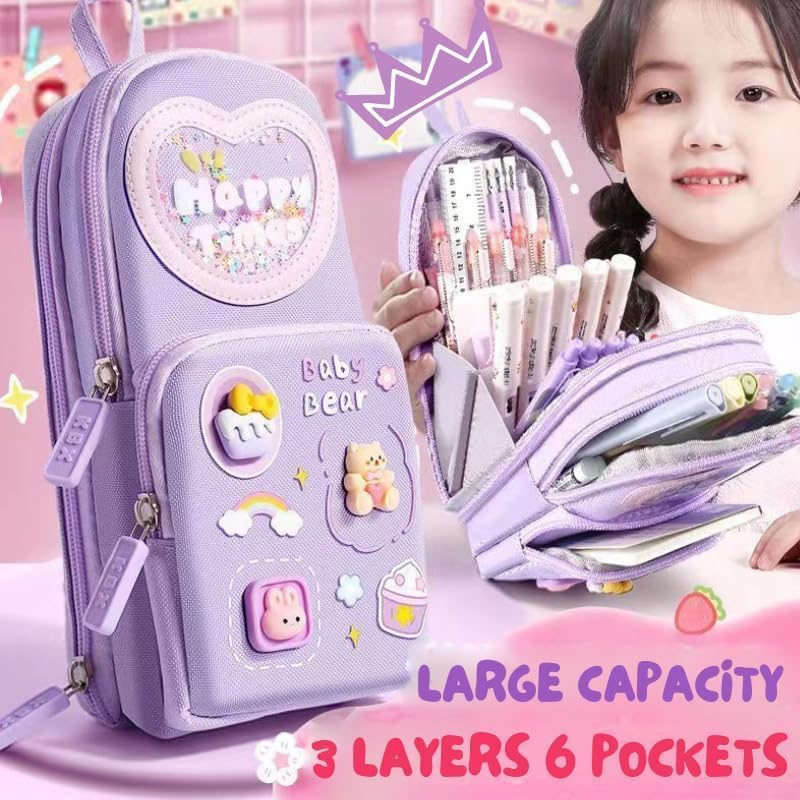 Canvas Premium Pencil Case – Large Capacity Organizer
