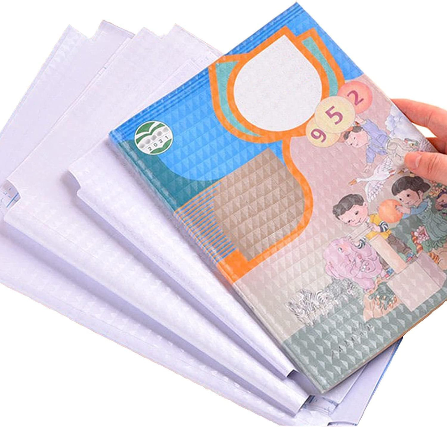 Transparent Book Cover Stickers [30 Pcs- 3 Different Sizes -10 Each]