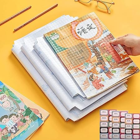Transparent Book Cover Stickers [30 Pcs- 3 Different Sizes -10 Each]
