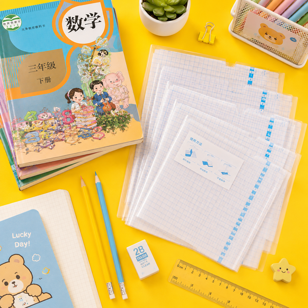 Self-Adhesive Transparent Book Cover Film — Waterproof Protective Sheet for School Textbooks & Notebooks | Pack of 30