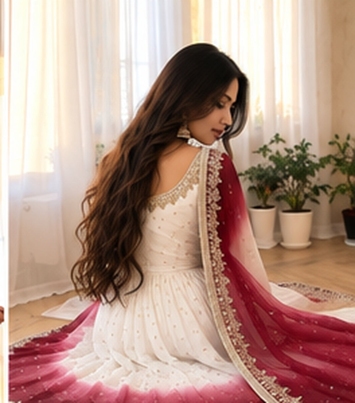 SAVENA D-1006 Anarkali gown back view